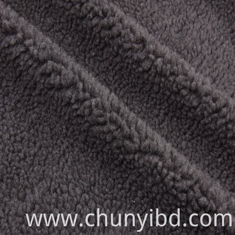 Manufacturer quality brushed sherpa fleece fabric coat